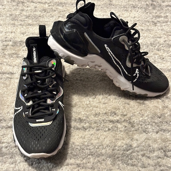 Nike React Sneakers Black Iridescent Women's Size 9 - Picture 1 of 11